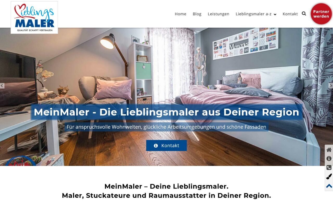 Screenshot Deine Lieblingsmaler fuer anspruchsvolle Wohn Arbeitswelten sowie schoene Fassaden 1