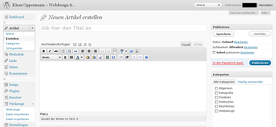 wordpress editor