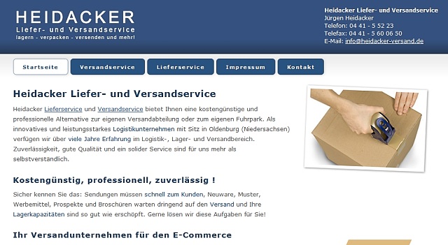 webdesign versandservice