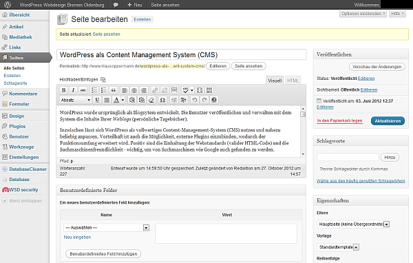 wordpress editor 2012