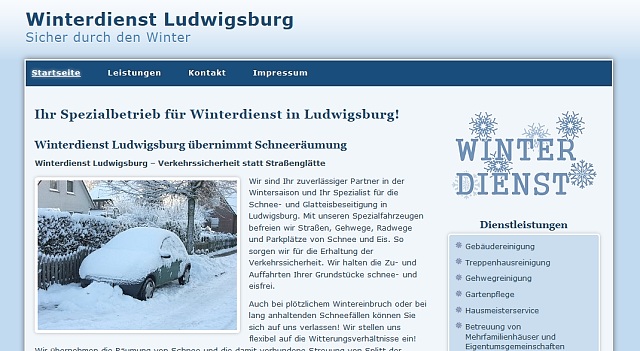 webdesign winterdienst ludwigsburg