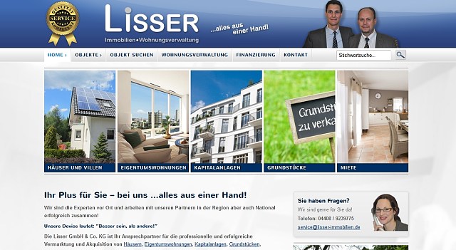 webdesign lisser immobilien