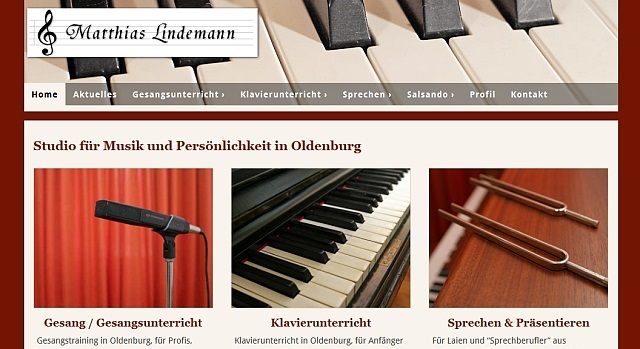 webdesign klavierunterricht oldenburg