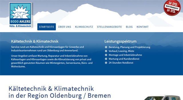 webdesign kaeltetechnik oldenburg