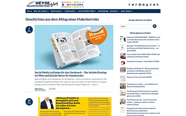 Webdesign Malerarbeiten Hannover