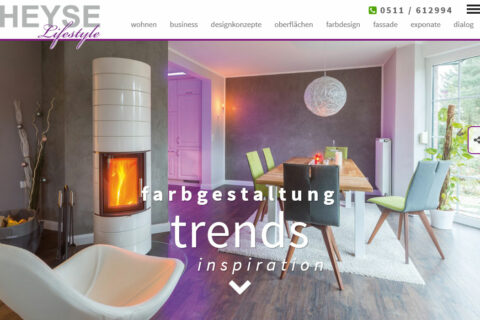 Webdesign Heyse Lifestyle Malerarbeiten Hannover