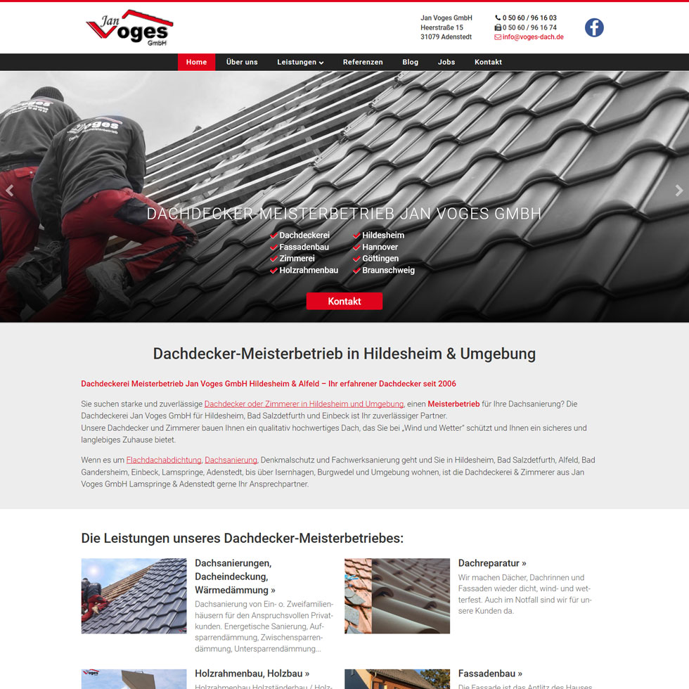 Webdesign Dachdecker Hildesheim WordPress