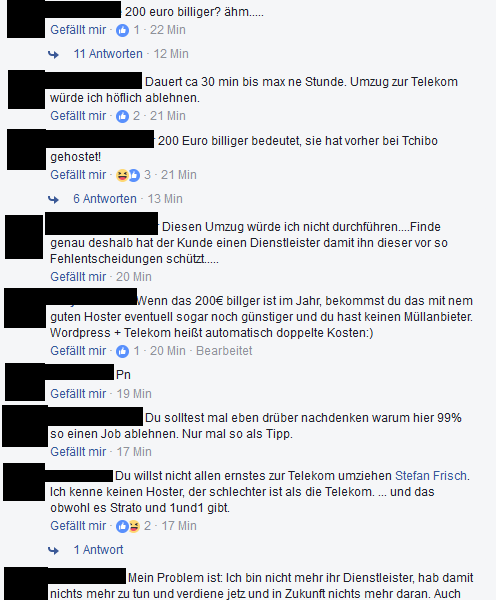 Facebook Thread WordPress Telekom