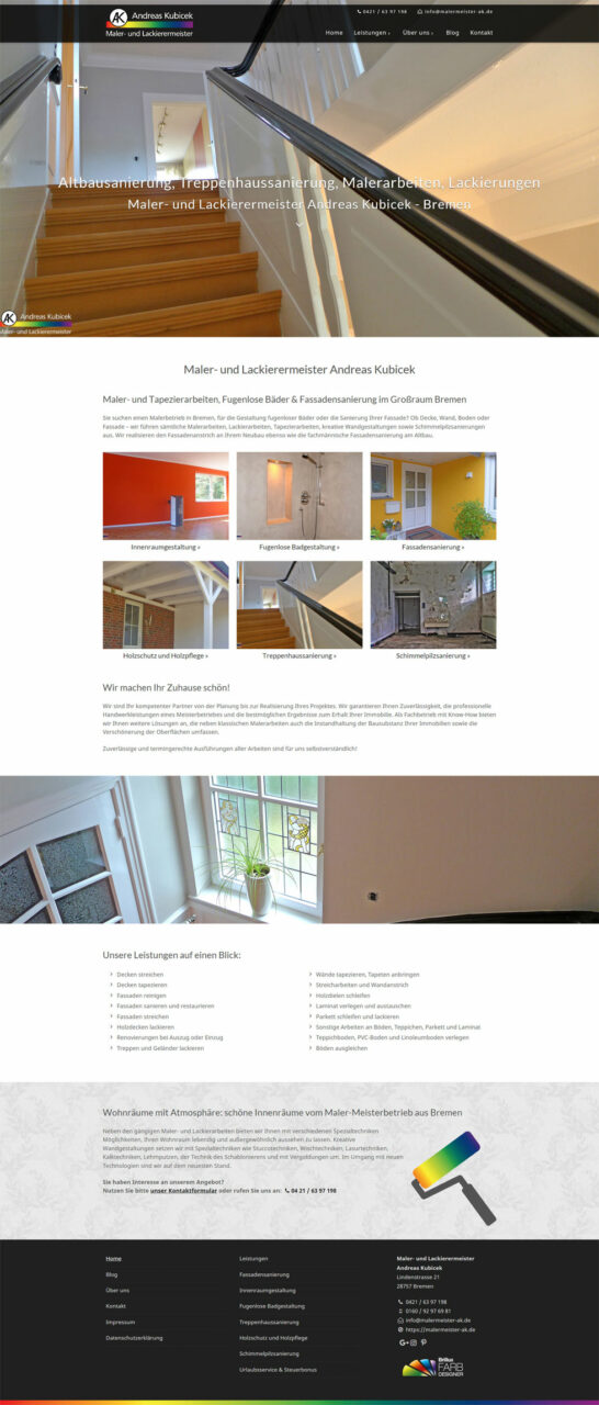 Malerbetrieb Bremen Oldenburg Webdesign