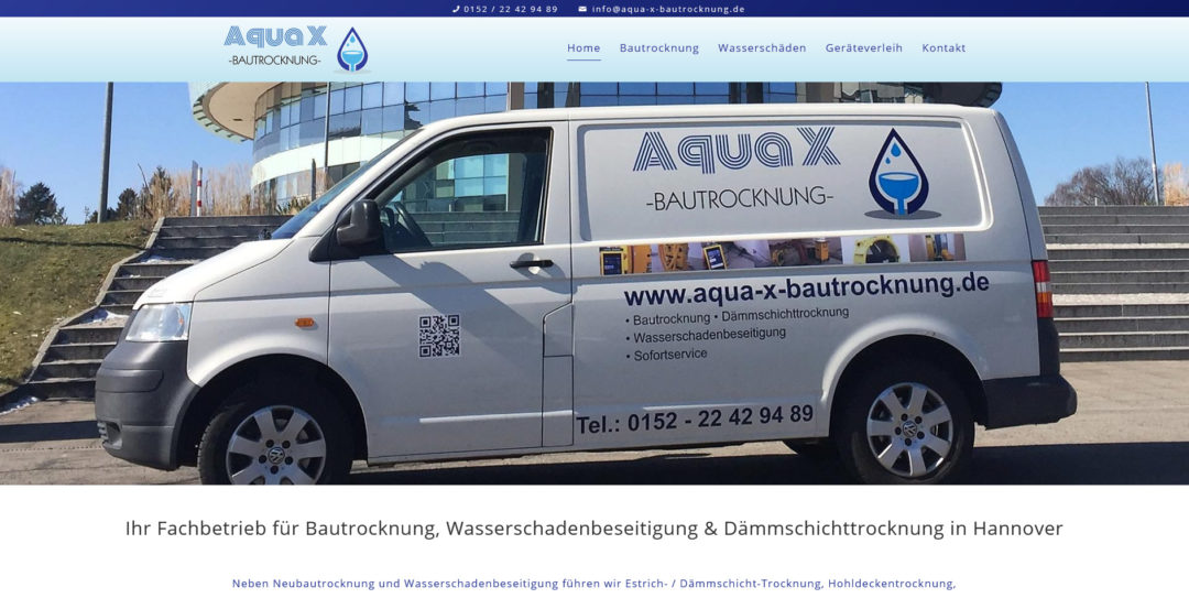 Webdesign Fachbetrieb fuer Bautrocknung und Wasserschadenbeseitigung Hannover