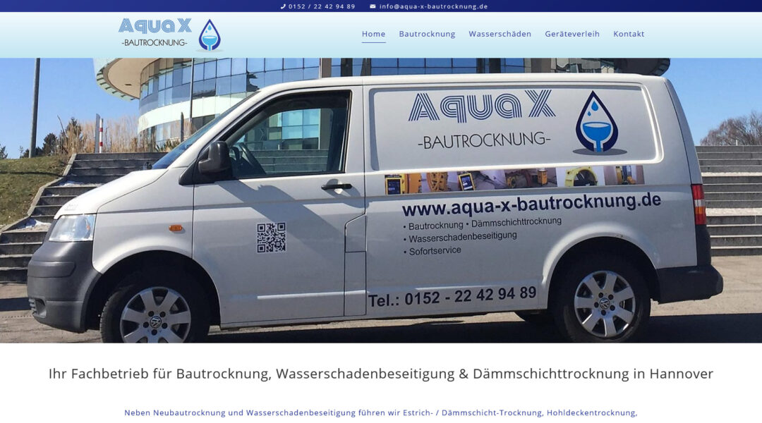 Webdesign Fachbetrieb fuer Bautrocknung und Wasserschadenbeseitigung Hannover