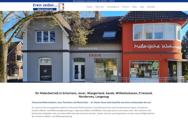 Malerbetrieb Erwin Janssen Jever Schortens Wangerland Wilhelmshaven Friesland