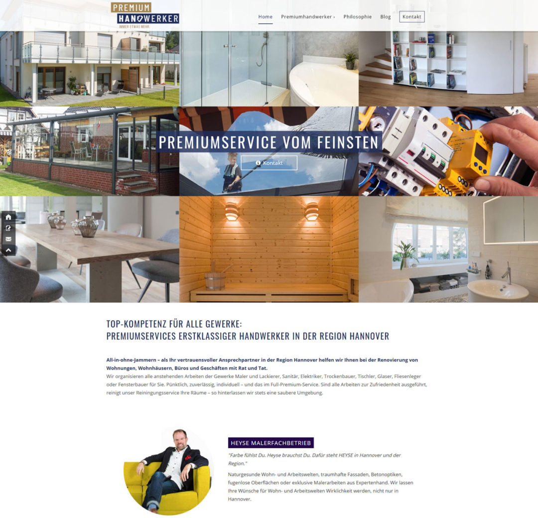 Premiumhandwerker Hannover Webdesign WordPress 1