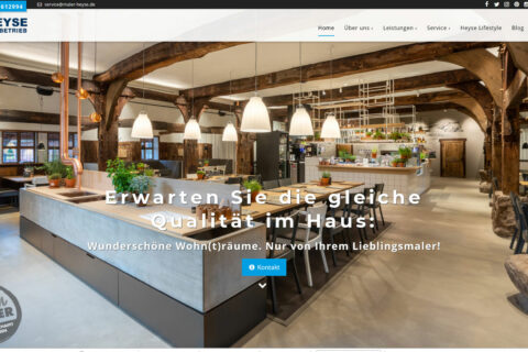 Maler Heyse Hannover Malerbetrieb Homepage Webdesign Wordpress