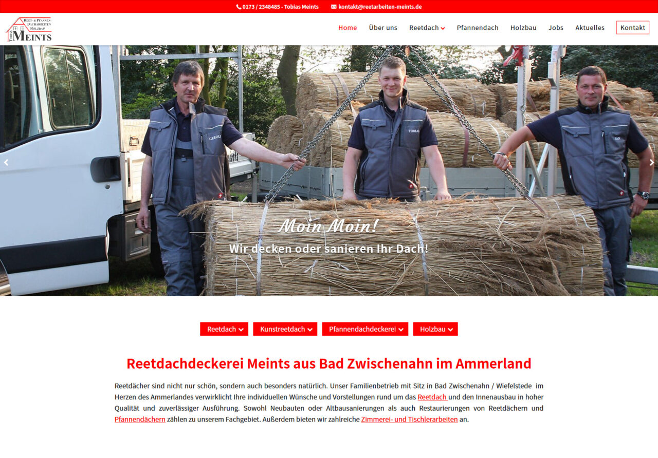Reetdachdecker Reetdach Dachdecker Ammerland Bad Zwischenahn Pfannendacharbeiten Holzbau Zimmerei