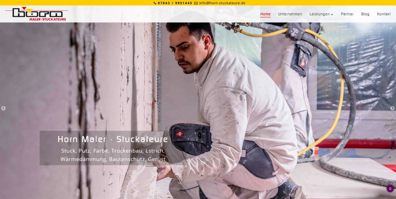 Webdesign Maler Stuckateurfachbetrieb Horn Renchen Schwarzwald