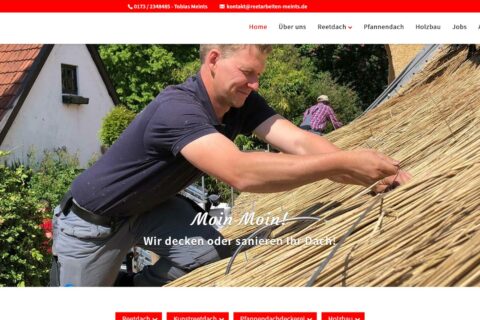 Webdesigner Reetdachdecker Reetdach Dachdecker Ammerland Bad Zwischenahn Pfannendacharbeiten Holzbau Zimmerei