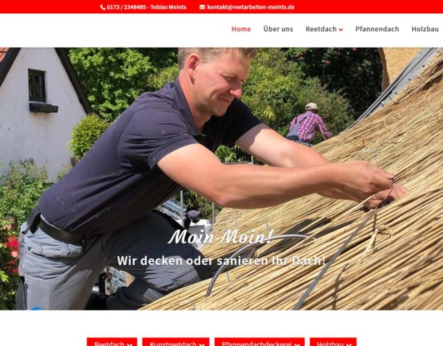 Webdesigner Reetdachdecker Reetdach Dachdecker Ammerland Bad Zwischenahn Pfannendacharbeiten Holzbau Zimmerei
