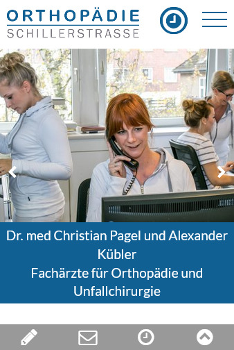 Webdesign Facharztpraxis fuer Orthopaedie in Oldenburg Tablet