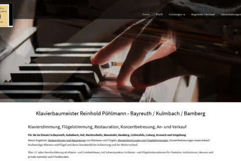 Webdesign Klavier und Cembalobaumeister Reinhold Poehlmann Bayreuth Landkreis Kulmbach Oberfranken