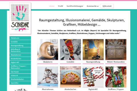 Webdesign Kuenstler Thomas Schoene Skulpturen Raumgestaltung Malerei Illusionsmalerei