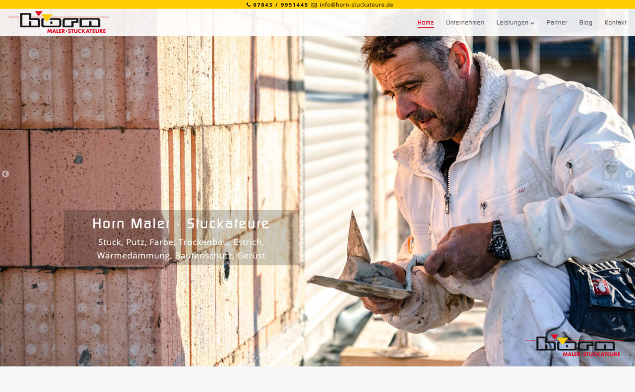 Webdesign Maler Stuckateurfachbetrieb Horn Renchen Schwarzwald
