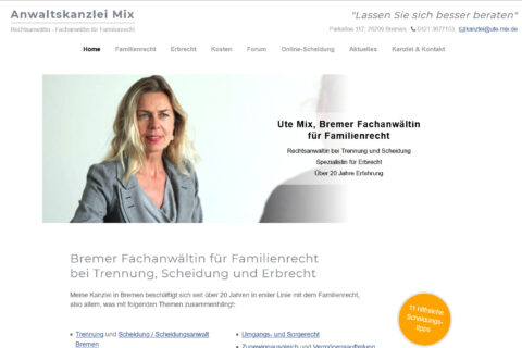 Webdesign Fachanwalt Familienrecht Scheidung Bremen