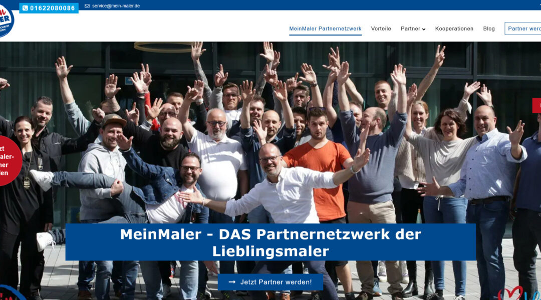 Webdesign MeinMaler Partnernetzwerk Malerfachbetriebe Stuckateure Raumausstatter MeinMaler Partner