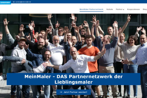 Webdesign MeinMaler Partnernetzwerk Malerfachbetriebe Stuckateure Raumausstatter MeinMaler Partner