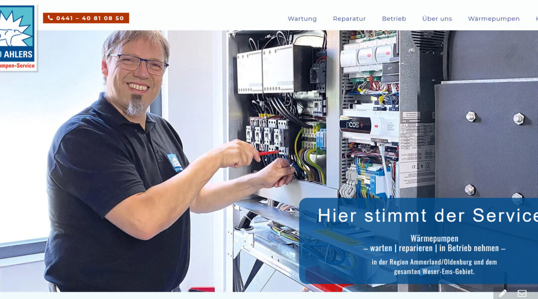 Webdesign Waermepumpen Waermepumpenservice Ammerland Oldenburg Bodo Ahlers Kaelte Klimatechnik