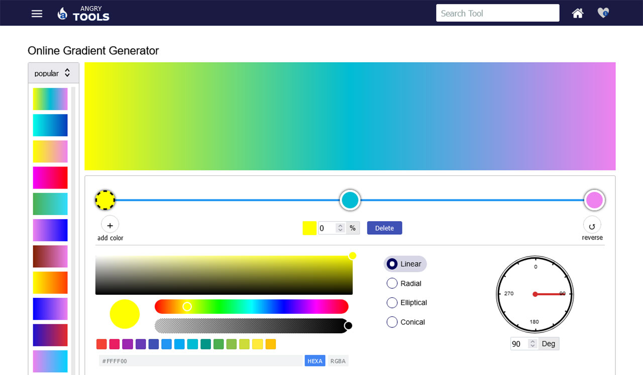 Angry Tool Online Gradient Generator