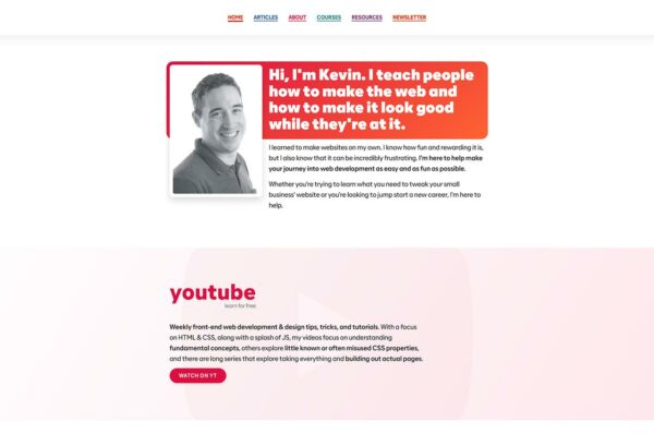 Screenshot Kevin Powell CSS Evangelist