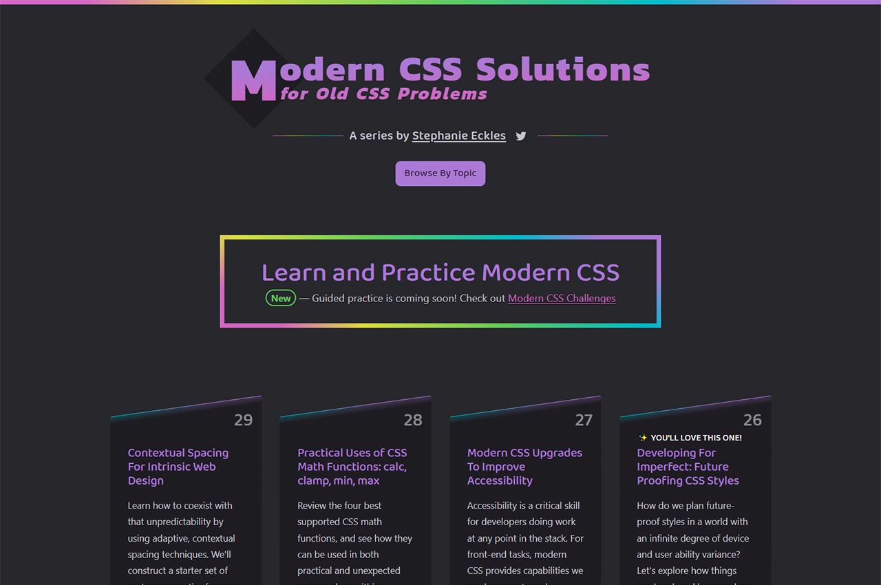 Screenshot Modern CSS Solutions