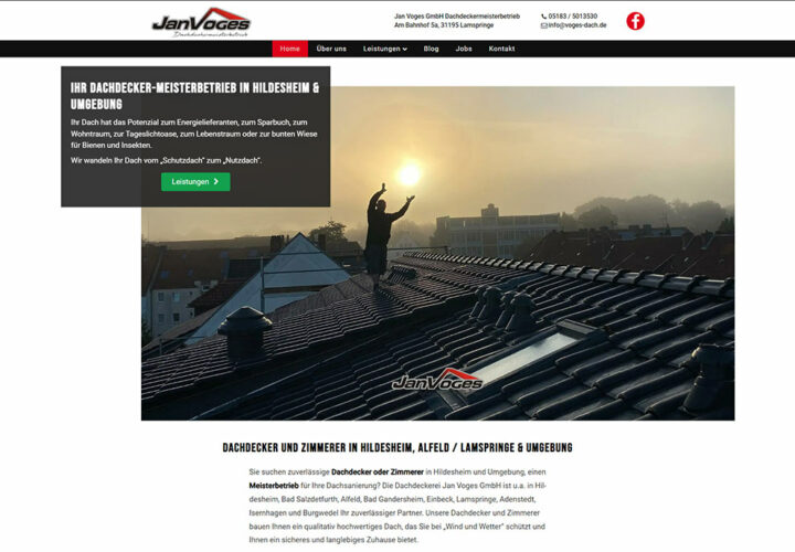 Screenshot Webdesign Dachdecker Hildesheim Hannover WordPress 1