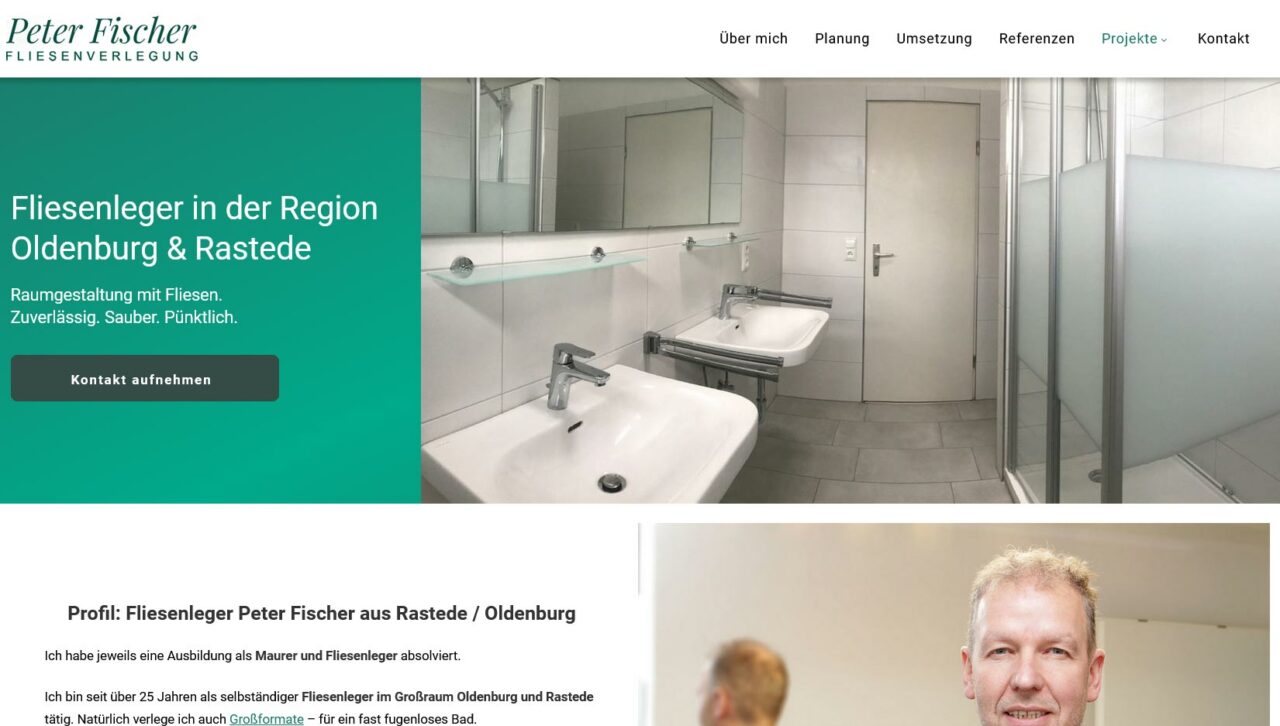 Webdesign Fliesenleger Rastede Fliesenverlegung Oldenburg 1