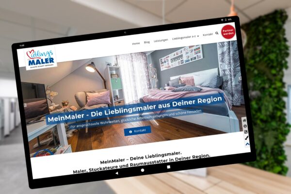 Webdesign Oldenburg Website Homepagegestaltung Maler Tablet 1