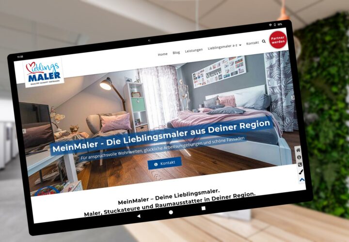 Webdesign Oldenburg Website Homepagegestaltung Maler Tablet 1