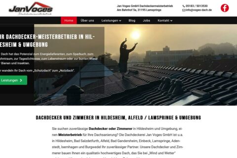 Dachdecker Meisterbetrieb in Hildesheim Alfeld Webdesign Oldenburg WordPress