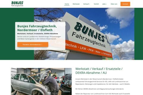 Bunjes Fahrzeugtechnik Kfz Werkstatt Landmaschinenhandel Wesermarsch Elsfleth Nordermoor