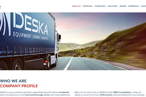 Screenshot About DESKA 50 Years of Global Procurement Expertise