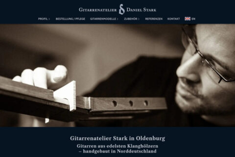 Screenshot Gitarrenatelier Stark Oldenburg Konzertgitarren Studiomodelle